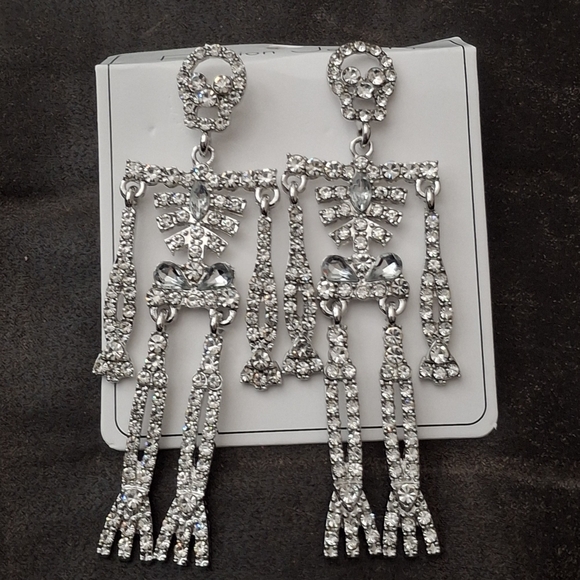 Skeleton Dangle Earrings - Picture 1 of 5